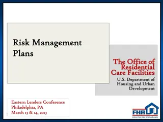 Comprehensive Risk Management Program for Residential Care Facilities