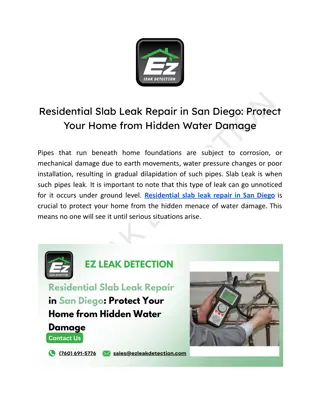 Timely Leak Detection San Diego | Professional Leak Detection Services