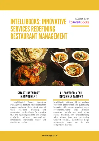 Intellibooks Innovative Services Redefining Restaurant Management