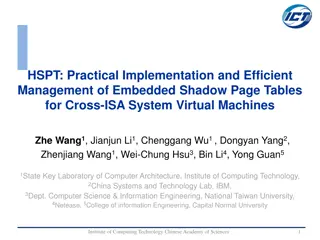 Practical Implementation of Embedded Shadow Page Tables for Cross-ISA System Virtual Machines