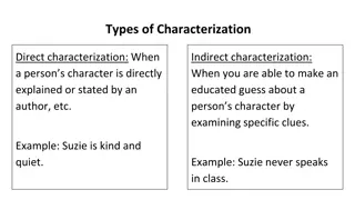 Understanding Characterization in Literature