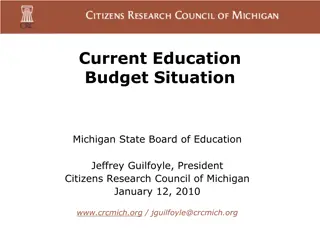 Current Education Budget Situation in Michigan State