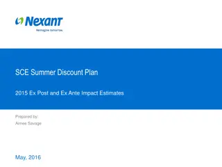 Analysis of SCE Summer Discount Plan 2015 Impact Estimates