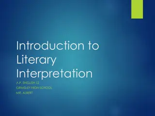 Analyzing Texts Using Inductive Reasoning in Literary Interpretation