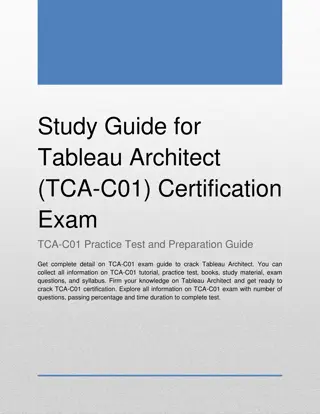 Study Guide for Tableau Architect (TCA-C01) Certification Exam