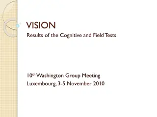 Results of Cognitive and Field Tests at 10th Washington Group Meeting Luxembourg