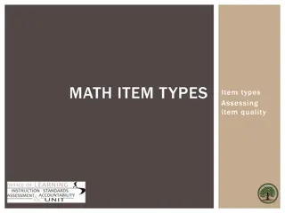 Assessing Item Quality in Mathematics Assessments