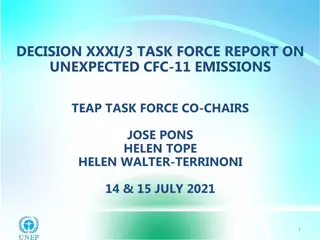 TEAP Task Force Report on Unexpected CFC-11 Emissions