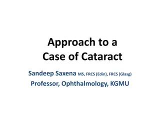 Cataract: Classification, Diagnosis, and Symptoms