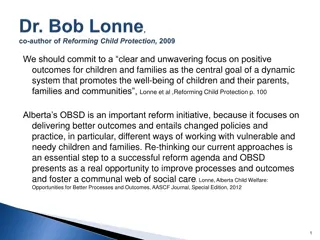 Advancing Child Welfare Reform for Positive Family Outcomes