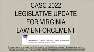 Virginia Law Enforcement: 2022 Legislative Update Highlights