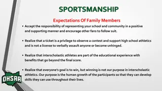 Expectations and Benefits of Sportsmanship in Interscholastic Athletics