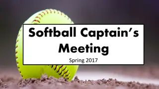 Softball Captain's Meeting Expectations and Guidelines