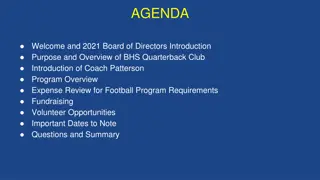 BHS Quarterback Club 2021 Board Meeting Agenda