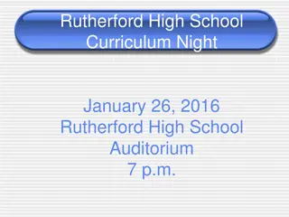 Rutherford High School Curriculum Overview