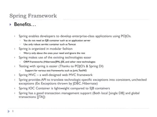 Benefits and Core Features of Spring Framework