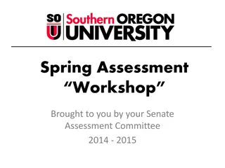 Spring Assessment Workshop Overview 2014-2015