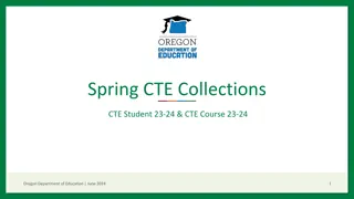 Oregon Department of Education CTE Data Submission Guidelines