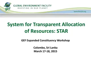 STAR GEF Resource Allocation Framework Overview