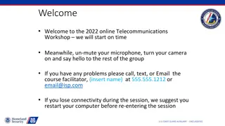 Telecommunications Workshop 2022: Risk Management and Communication Strategies