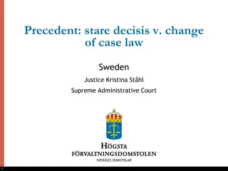 Precedents in the Swedish Court System