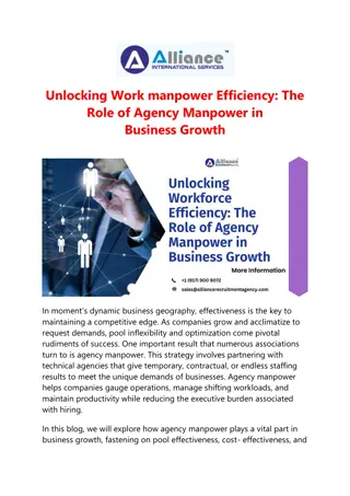 Unlocking Work manpower Efficiency: The Role of Agency Manpower in Business Grow