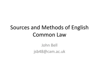 English Common Law and Judicial Precedent