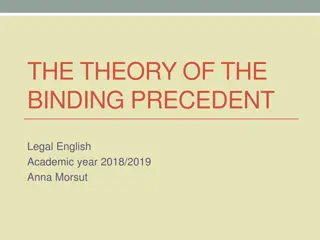 The Theory of Binding Precedent in Legal English