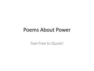 Reflections on Power Through Poetry