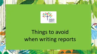 Avoid Common Mistakes When Writing Reports