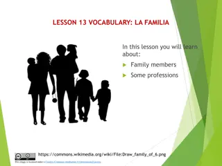 Vocabulary and Professions in Spanish: La Familia