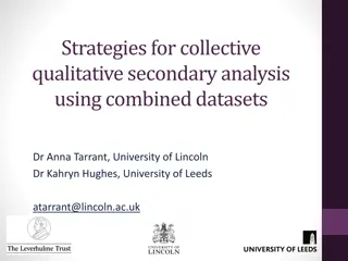 Strategies for Collective Qualitative Secondary Analysis Using Combined Datasets