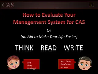 Evaluating Your Management System for CAS