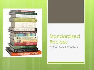 Importance of Standardized Recipes in Restaurants