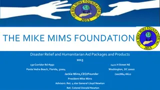 The Mike Mims Foundation - Disaster Relief and Humanitarian Aid