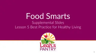 Healthy Living Best Practices and Nutrition Guidance