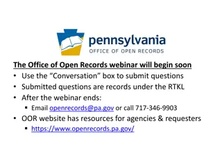 Pennsylvania's Open Records Laws