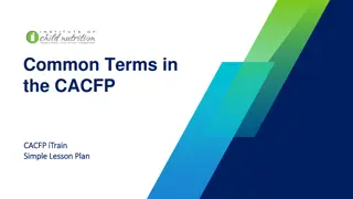 Understanding Common Terms in CACFP Meal Patterns