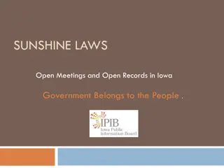 Iowa's Open Meetings and Open Records Laws