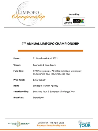 4th Annual Limpopo Championship Program and Schedule