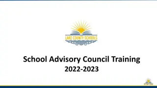 School Advisory Council Training 2022-2023 Overview