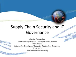 Enhancing Supply Chain Security and IT Governance: An Overview