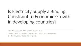 Electricity Supply and Economic Growth in Developing Countries