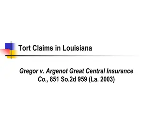 Overview of Tort Claims in Louisiana regarding Raw Oyster Consumption