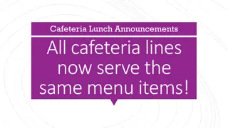 Cafeteria Lunch Announcements: Week 2 Menu Highlights