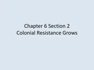 Colonial Resistance and Key Events in American History