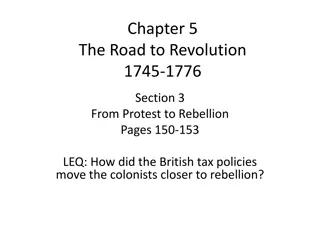 Causes of Colonists' Rebellion: British Tax Policies