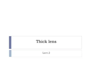 Thick Lens and Image Formation Calculations