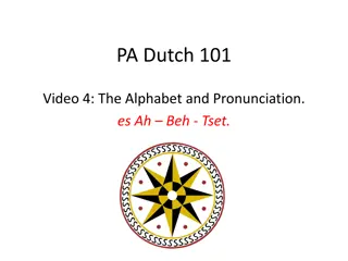 PA Dutch 101: Alphabet, Pronunciation, and Words Spelling