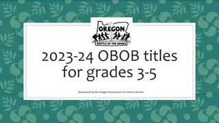 Engaging OBOB Titles for Grades 3-5 by Oregon Association of School Libraries